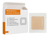 Medicazione in Schiuma di Poliuterano con Bordo in Silicone | Conf. 10 Pezzi |