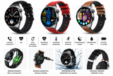Smartwatch ET461 con Chiamate Bluetooth, Display AMOLED 1,43", ECG, Monitoraggio Salute, Frequenza Cardiaca, SpO2, SOS, Impermeabile IP68, Compatibile Android e iOS