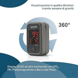 Saturimetro Da Dito Professionale Certificato, Ad Alta Precisione Per Misurare SpO₂, Frequenza Cardiaca E Indice Di Perfusione, Con Allarme, Uso Domestico E Clinico; Modello: YX105