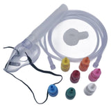 MASCHERA VENTURI con 7 Diluitori da 24%, 26%, 28%, 31%, 35%, 40%, 50%