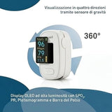 Saturimetro Da Dito Professionale Certificato, Ad Alta Precisione Per Misurare SpO₂, Frequenza Cardiaca, Indice Di Perfusione E PPG, Con Allarme, Uso Domestico E Clinico; Modello: YX306