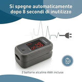 Saturimetro Da Dito Professionale Certificato, Ad Alta Precisione Per Misurare SpO₂, Frequenza Cardiaca E Indice Di Perfusione, Con Allarme, Uso Domestico E Clinico; Modello: YX105