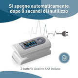 Saturimetro Da Dito Professionale Certificato, Ad Alta Precisione Per Misurare SpO₂, Frequenza Cardiaca, Indice Di Perfusione E PPG, Con Allarme, Uso Domestico E Clinico; Modello: YX301