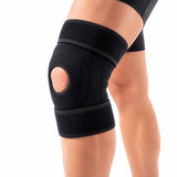 Tutore Ginocchio con Rotula Aperta – Ginocchiera Regolabile con Doppie Fasce Antiscivolo, Supporto per Menisco, Legamenti, Tendinite, Artrite, Sport e Riabilitazione