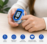 Saturimetro da Dito Professionale X1906, Pulsossimetro Digitale con Display a Colori, Misurazione SpO2 e Frequenza Cardiaca, Indicatore Batteria, Spegnimento Automatico, per Adulti e Sport