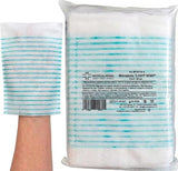 200 Manopole Saponate Monouso - 200 Guanti Pre-Saponati - Detersione Senza Risciacquo per Incontinenza, Allettati, Recupero Post-Operatorio e Campeggio. 100% Made in Italy!
