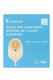 Sacca per Urostomia Convessa a 1 Pezzo con Barriera Protettiva e Filtro Anti-Odore | Sistema Drenabile per Stomia Invertita | Confezione da 10 Pezzi