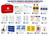 Valigetta Pronto Soccorso Aziendale Allegato 1 D.M. 388/2003 – Kit di Primo Soccorso Completo con Borsa Morbida, per Aziende fino a 2 Lavoratori, Negozi, Uffici, Laboratori e Veicoli Commerciali
