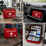 Valigetta Pronto Soccorso Aziendale Allegato 1 D.M. 388/2003 – Kit di Primo Soccorso Completo con Borsa Morbida, per Aziende fino a 2 Lavoratori, Negozi, Uffici, Laboratori e Veicoli Commerciali