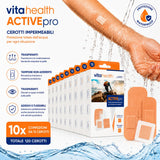 Vitahealth ACTIVEpro Cerotti per Persone Attive – Morbidi, Elastici e Traspiranti, con Tampone Non Aderente per Tagli, Abrasioni, Sport e Trekking