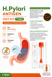 Test Rapido Antigene Helicobacter Pylori (H. Pylori) su Feci – Autotest Monouso con Tubo di Raccolta Integrato – Risultato in 10 Minuti – Accuratezza >99% – Kit Diagnostico CE – 1 Test