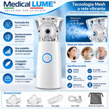 Nebulizzatore Aerosol Portatile Mesh M102T, Inalatore a Rete Vibrante con Particelle Fini, Funzionamento Silenzioso, per Aerosolterapia Adulti e Bambini