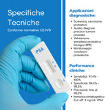 Test Prostata (PSA) – Autotest Rapido 10 minuti – Cut-off 4 ng/mL – Sangue Capillare/Siero/Plasma – IVD per Autotest - 1 TEST