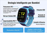 LT31 Smartwatch per Bambini con Videochiamate 4G, Nano SIM, Tracciamento GPS dual‑band, Batteria da 700mAH, 2 Giorni di Autonomia e Resistenza IP68, Display 1,4''