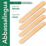 Abbassalingua in Legno Monouso Sterili con Bordi Arrotondati - Spatole per Uso Medico & Industriale - (Confezione da 200 pezzi)