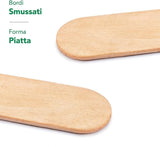 Abbassalingua in Legno Monouso Sterili con Bordi Arrotondati - Spatole per Uso Medico & Industriale - (Confezione da 200 pezzi)