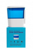 Dispenser Automatico Sapone 750ML, Design semplice e ergonomico adatto anche a luoghi pubblici, Attacco a parete, Bianco e Blu.