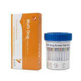 Test Antidroga Urine 8 in 1, Drug Test per Rilevamento Anfetamina, Cocaina, Benzodiazepina, Bupremorfina, THC, MDMA, MTD, MOP. 1 Test in Coppetta, Strisce Reattive e Controllo Temperatura Urine.