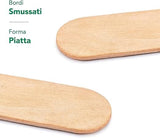 Abbassalingua in Legno Monouso NON Sterili con Bordi Arrotondati - Spatole per Uso Medico & Industriale - Confezione da 10 pacchi da 100 pezzi (1000 Pezzi)