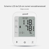 Misuratore di Pressione da Braccio, Sfigmomanometro Elettronico con Bracciale 22-45cm, Apparecchio per Misurare Pressione Sanguigna per l'Uso Domestico, Batterie e Cavo USB Incluso (YE670A)