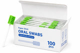Tamponi Monouso in Spugna per Igiene Orale – Bastoncini Medici per Pulizia Denti, Lingua e Gengive – Ideali per Anziani, Bambini e Cura Post-Operatoria – Confezionati Singolarmente - 100 Tamponi