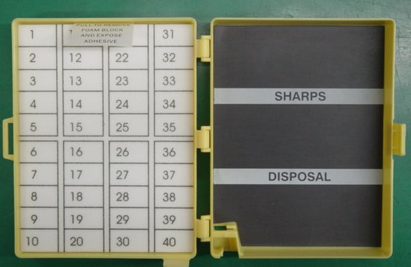 Contenitore Per Smaltimento Aghi 0,6L - Giallo Con Coperchio Rosso, Diametro 7,8 Cm - Foto 3